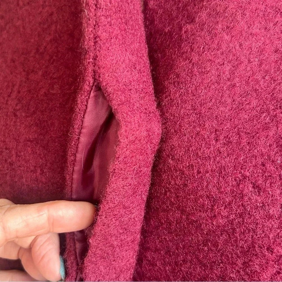 Essley Vintage 70s Japanese Cranberry Burgundy Wool Blend Jacket - Picture 5 of 7